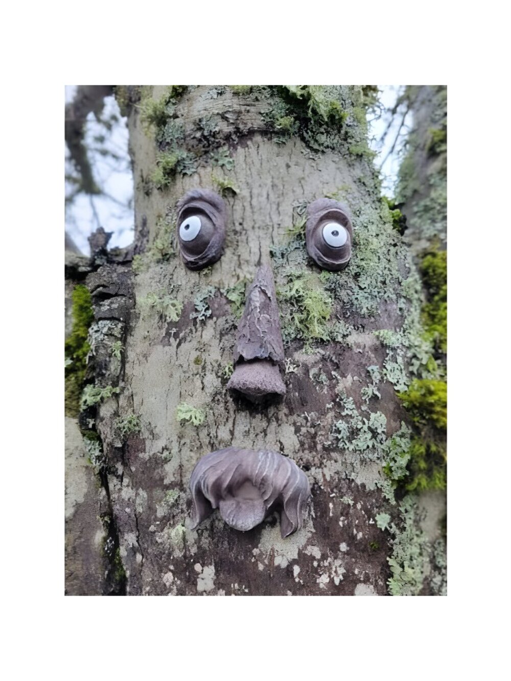 Tree Faces Decor Outdoor 12 Inch Enlarged Tree Face Outdoor Statues Old Man Tree